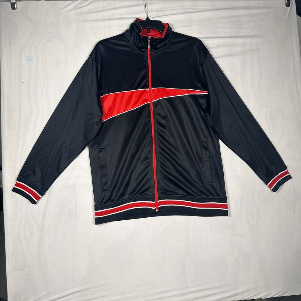 Vintage looking (2011)High Energy Track Jacket Size M Black Red Full Zip